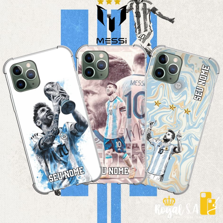 Capinha Capa Celular personalizada Messi / Sua foto para Samsung/ Iphone/ Motorola/ Xiaomi/ Realme