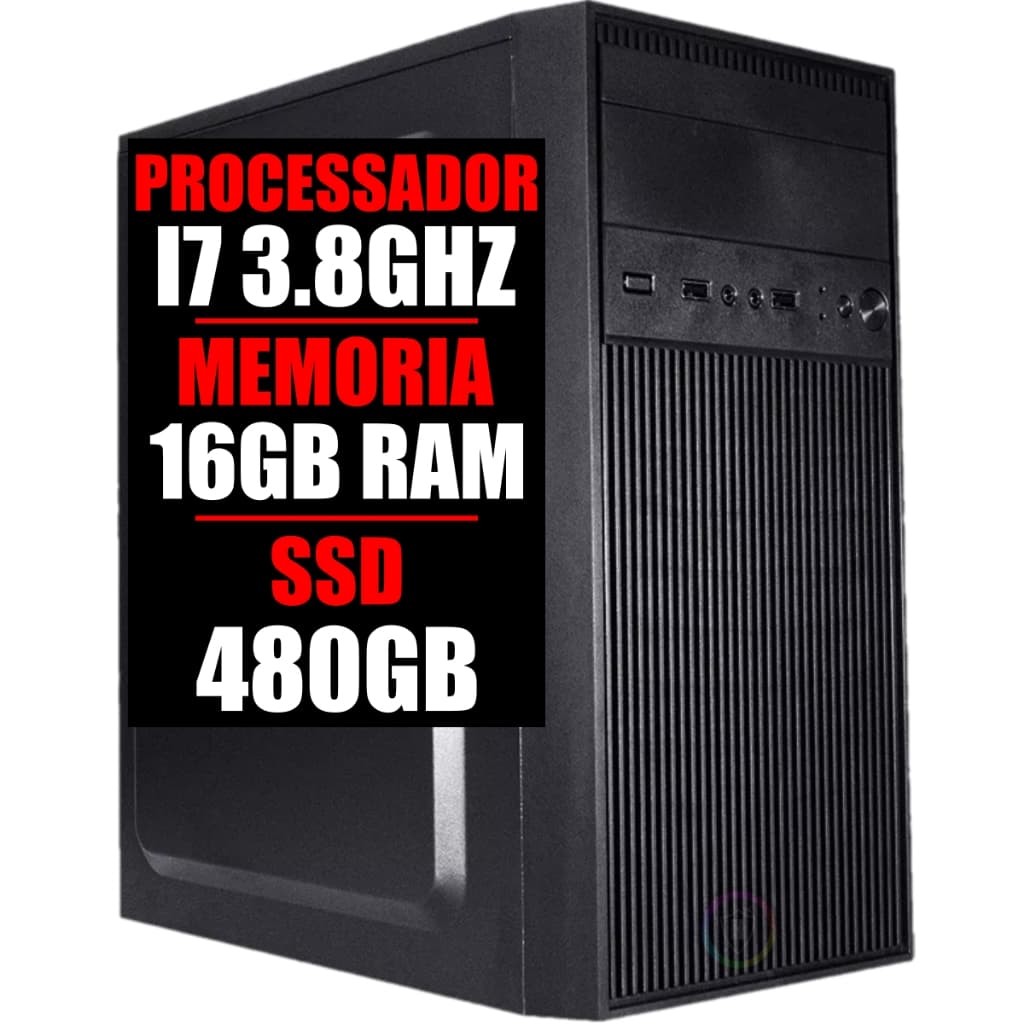 PC COMPUTADOR SERVIDOR INTEL I7 3.8GHZ, 16GB RAM, SSD 480GB