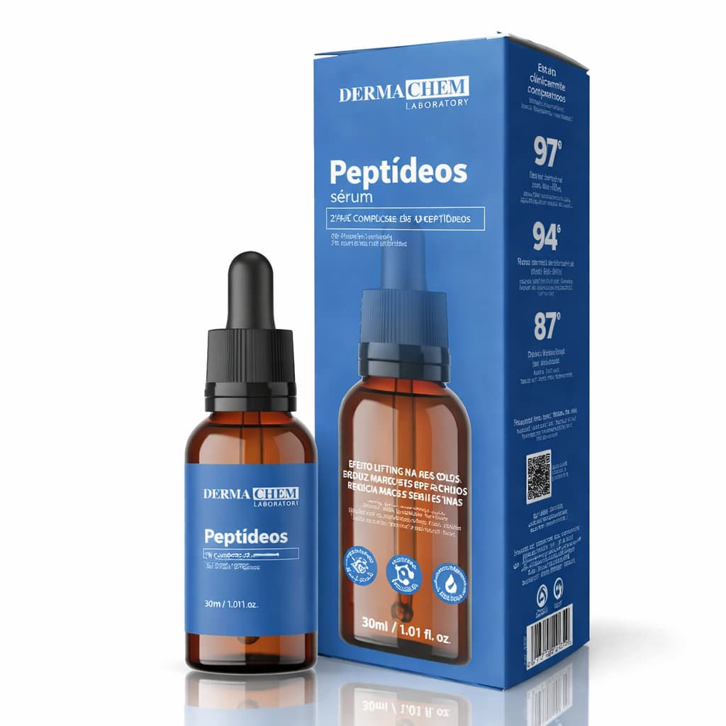 Sérum Facial Peptídeos Dermachem 30ml Anti-Idade Firmador Reduz Rugas