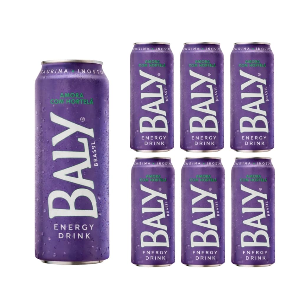 Energético Baly Amora com Hortelã 473ml - Kit C/ 6 Unds