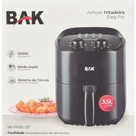 Fritadeira Air Fryer 3,5L 110V Sem Oleo