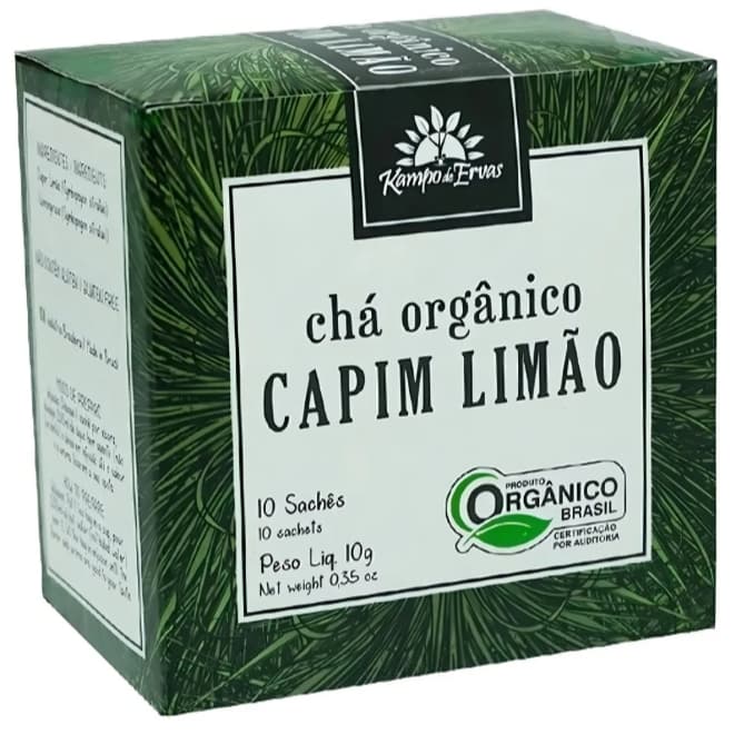 Chá Orgânico Capim-limão Folhas 10 Sachês Kampo De Ervas