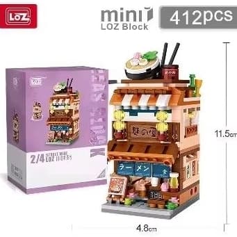 Blocos de Montar Tipo Lego Casa de Comida Japonesa 412 Peças