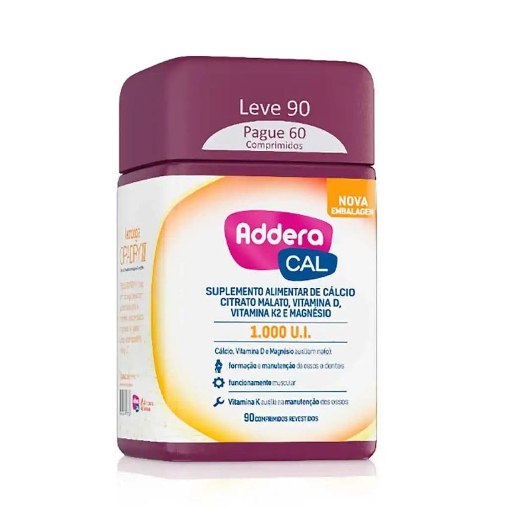 Vitamina D Addera + Cálcio 1.000UI 90 Comprimidos