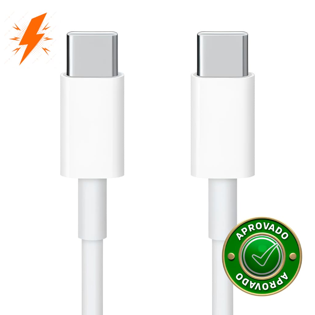 Cabo USB-C Tipo C Duplo Carregamento Rápido Resistente Alta Performance