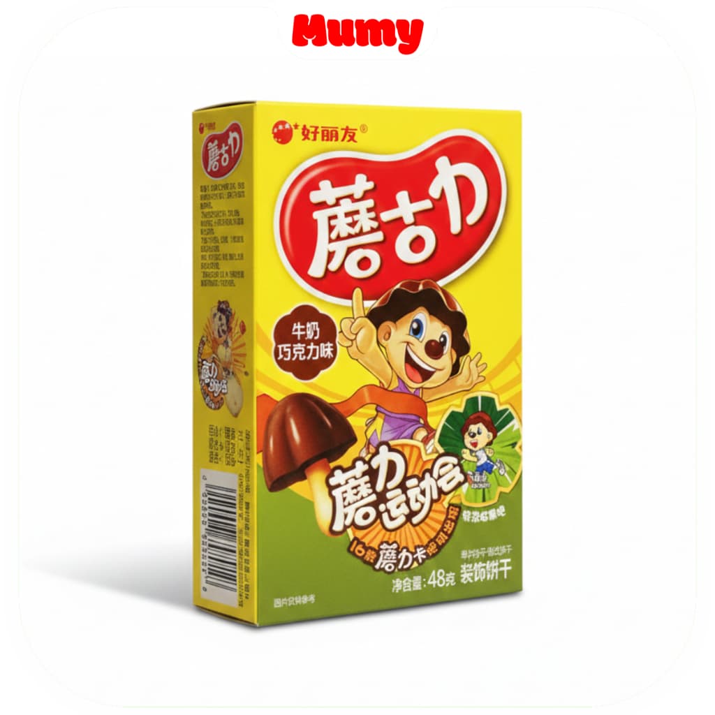 Biscoito De Chocolate Choco Boy Mushroom Orion 48g - Snack Importado Divertido - Mumy box