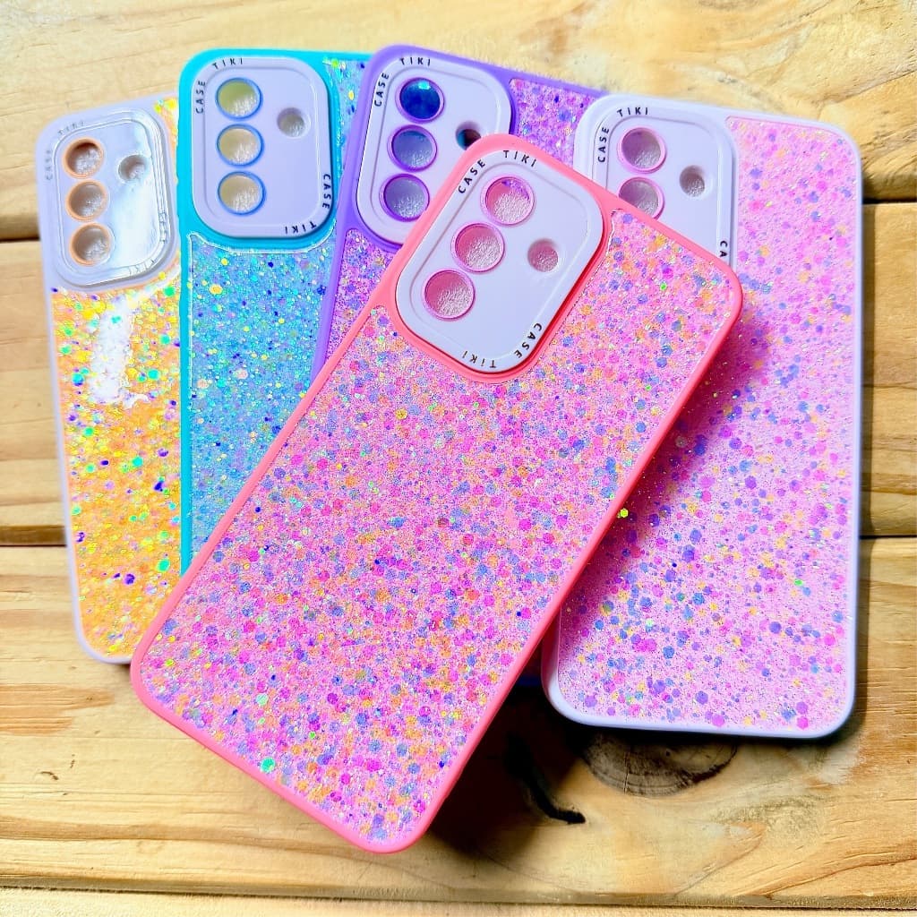 Capa capinha Anti Impacto com suporte de coração Glitter para Samsung A05S / Samsung A25 / Samsung A24 - pop Glitter