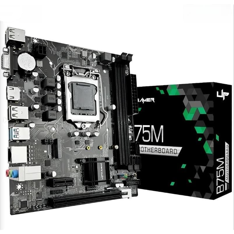 Placa Mãe Gamer LGA 1155  B75M / H61M UpGamer DDR3 16GB M.2 NVMe HDMI Intel i3 i5 i7 para Computadores de Jogos