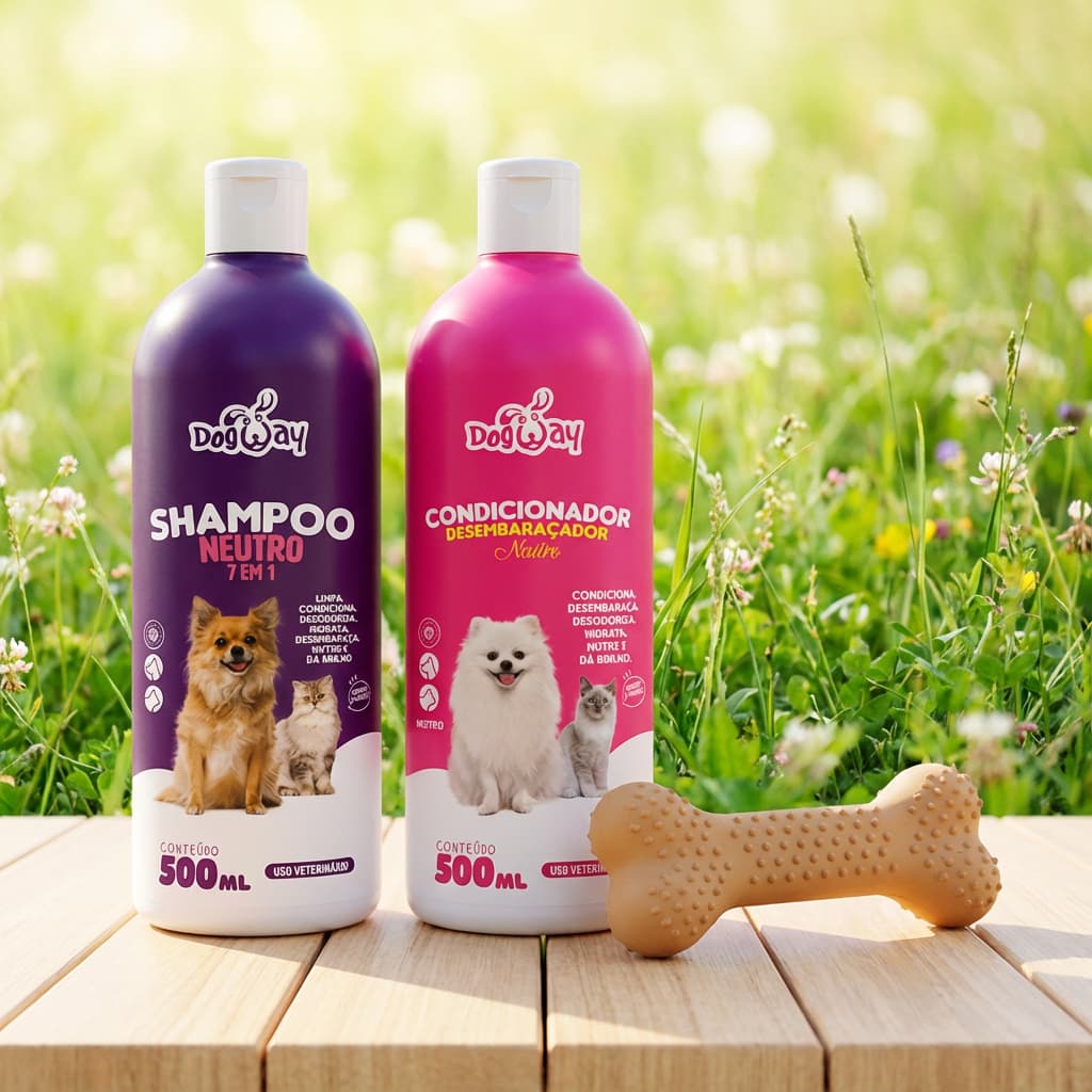 Linha de Banho Pet com Shampoo e Condicionador Diversos – Ideal para Cães e Gatos