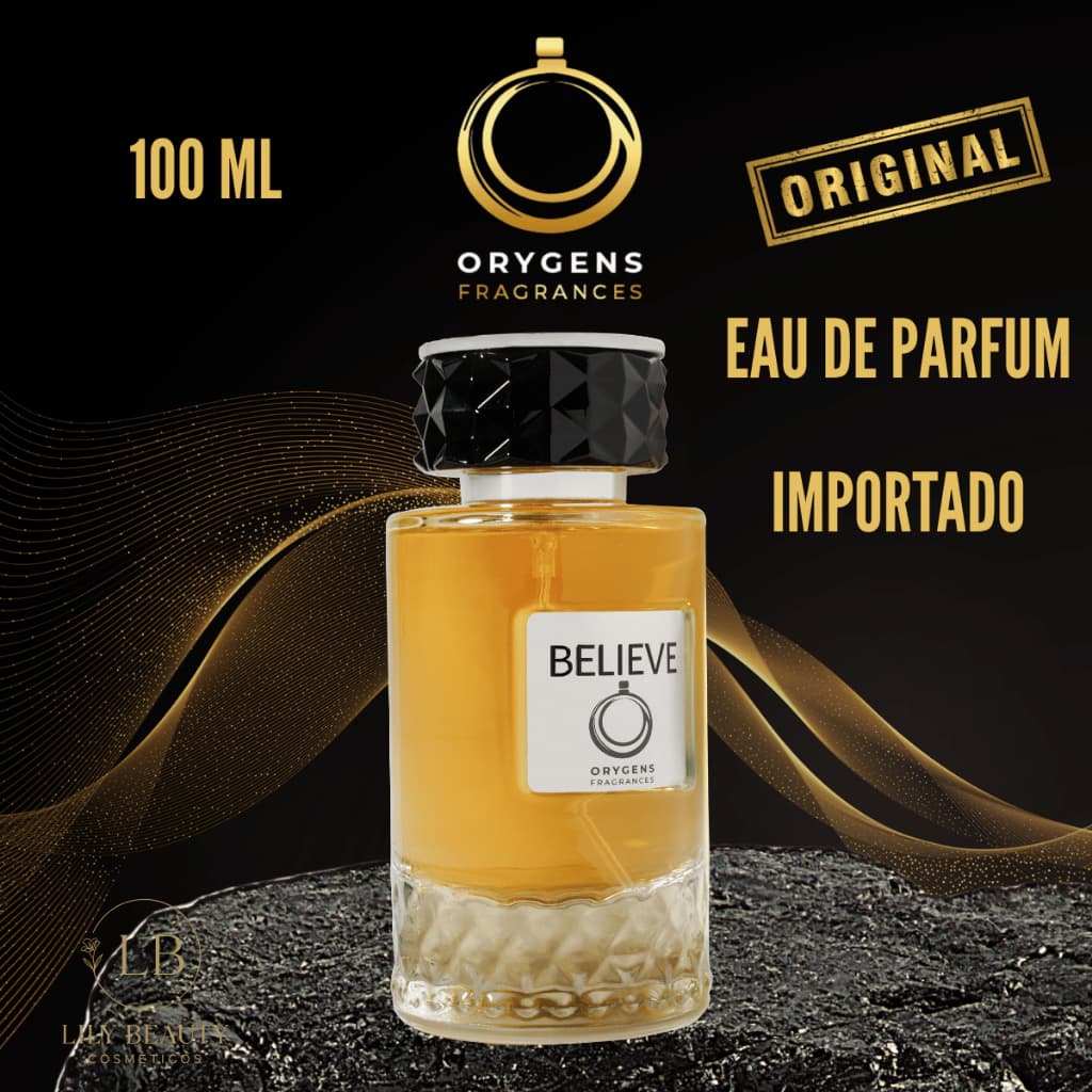 Perfume Masculino Believe Importado Árabe Amadeirado Eau de Parfum 100ML Orygens