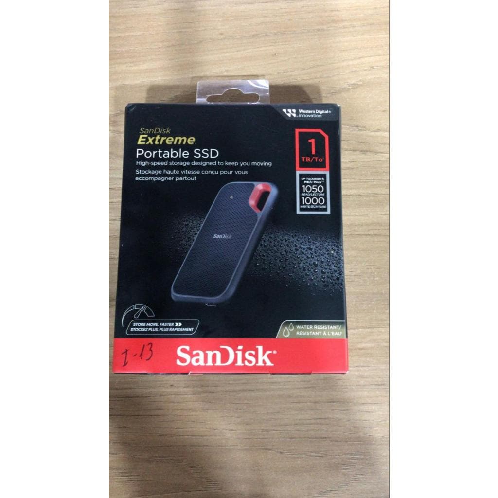 Ssd Externo Portátil 1tb Interface USB 3.1 Gen 2 Sandisk Extreme SDSSDE61-1T00-G25 Velocidade De Leitura Até 1050mb/s Pr