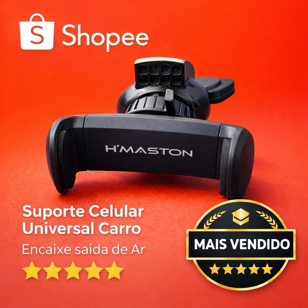 Suporte Celular para Carro  c/ Ajuste 360° Universal Saída De Ar Suporte Todos os Veiculos