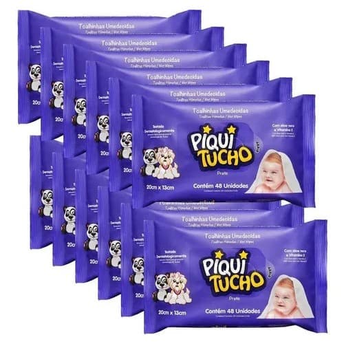 Lenço umedecido bebê aloe vera 48 unidades