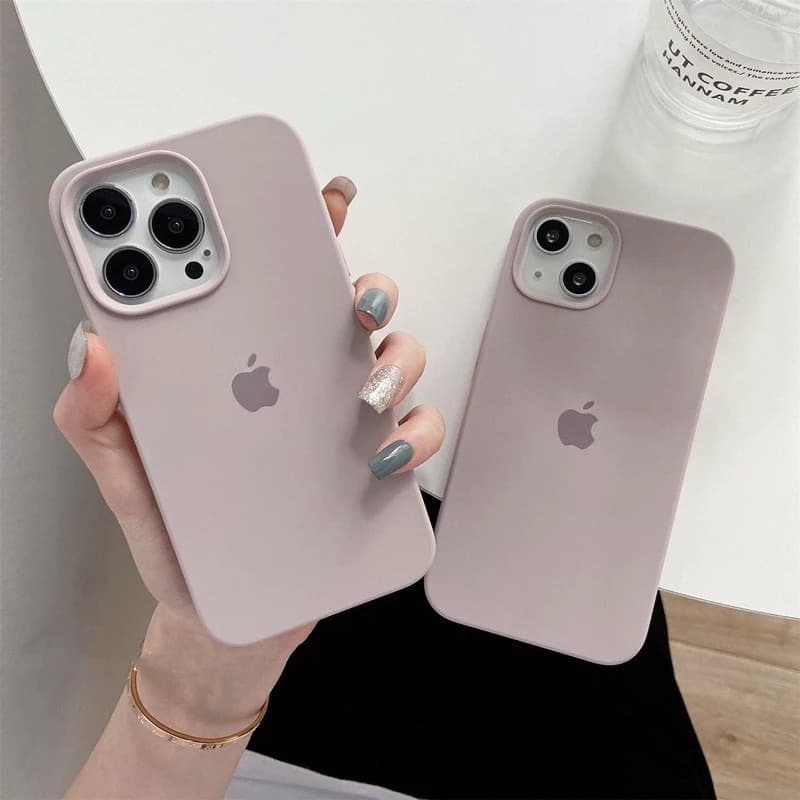 Capa Case Capinha Aveludada Silicone ROSA NUDE para iPhone XR XS MAX 16E 11 12 13 14 15 16 17 PROMAX
