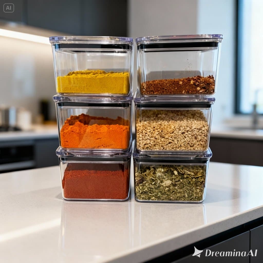Pote Hermético Premium 480ml Acrílico Organizador Multiuso para Despensa Cozinha 3 und