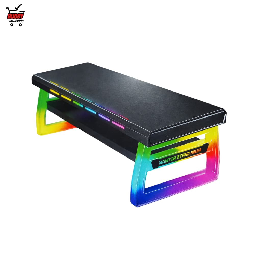 Suporte de Monitor Gamer com Gaveta, RGB, Hub USB e Tipo-C OR-SP256