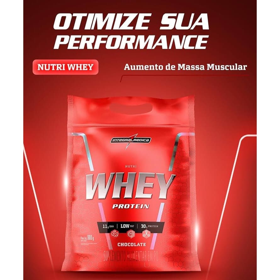 Nutri Whey Protein Chocolate Refil 900g IntegralMedica