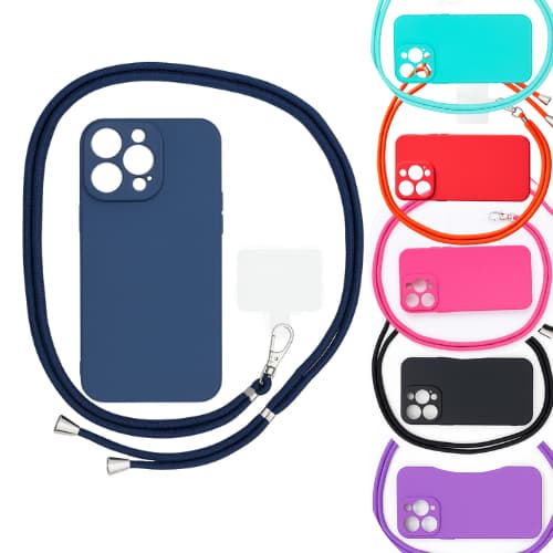 Capa Capinha Case com Cordão Alça para iPhone 11 12 13 14 15 16 Pro Max Celular