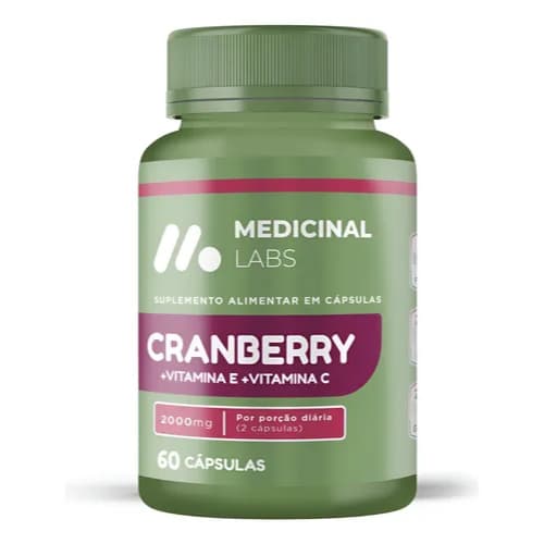 CRANBERRY COM VITAMINA E VITAMINA C 2000MG 60CAPS MEDICINAL LABS