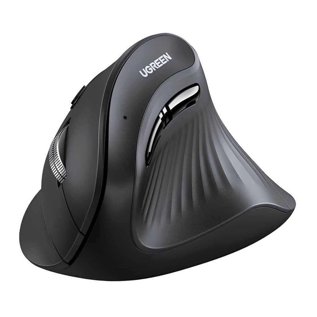 MOUSE UGREEN ERGONOMICO VERTICAL SEM FIO BLUETOOTH 5.0 E 2.4G SEM FIO SILENCIOSO MAC E WINDOWS