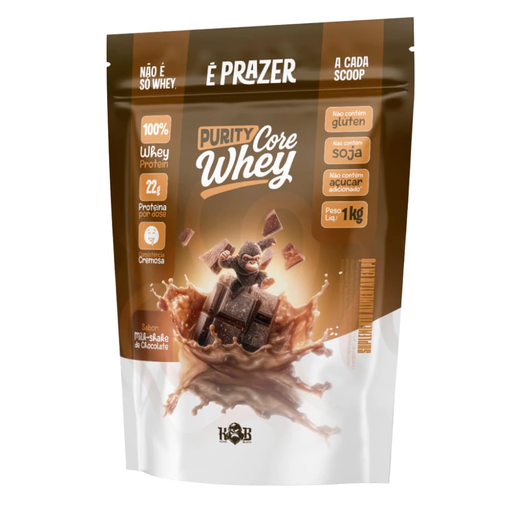 Whey Protein Purity Core Milk-Shake Chocolate 1kg - Kong Black