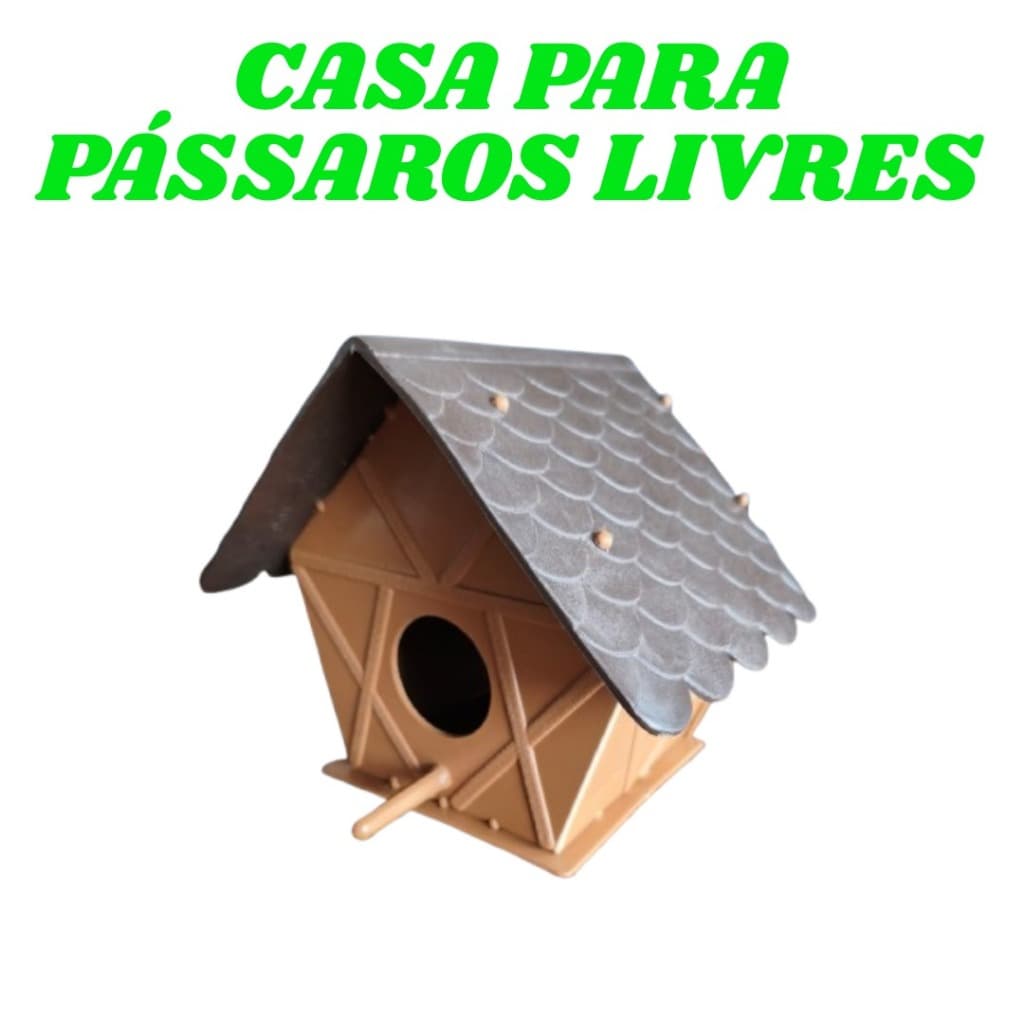 CASA PARA PÁSSAROS LIVRES DE PLÁSTICO RECICLADO CASINHA NINHO JARDIM