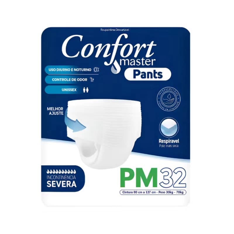 Fralda Descartável Confort Master Pants P/M 32 Unidades