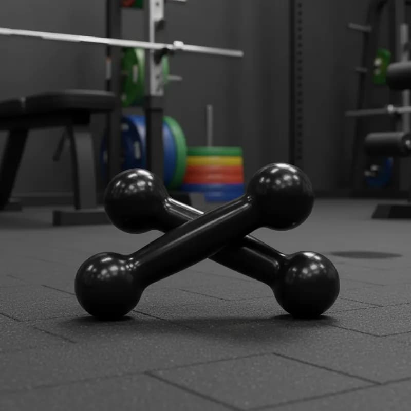 Par Halters 0,5kg Bola Emborrachado Exercícios  Treino Em Casa Peso de Academia Fortalecimento Muscular Musculação