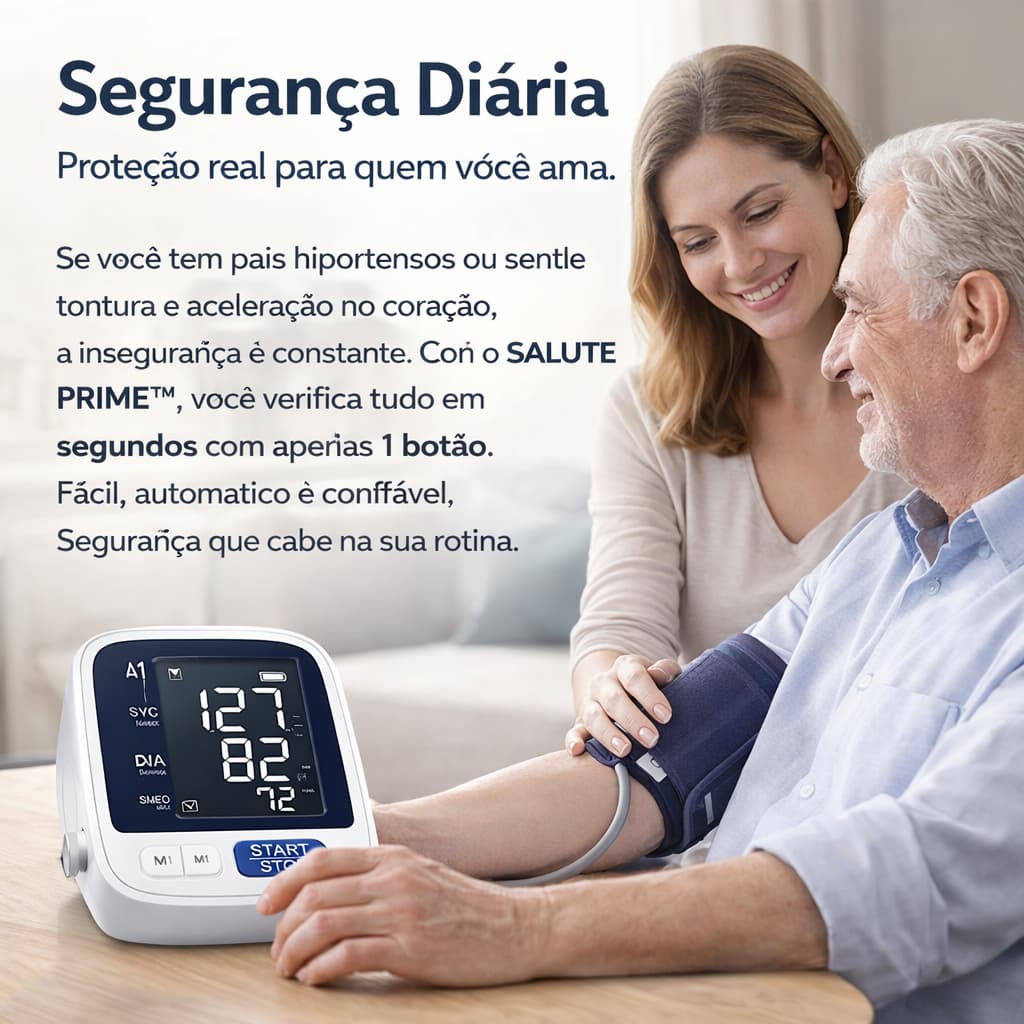 Kit Medidor de Pressão Digital  Braço + Oxímetro de dedo PROF SALUTEPRIME™Monitor CardíacoOxigenação