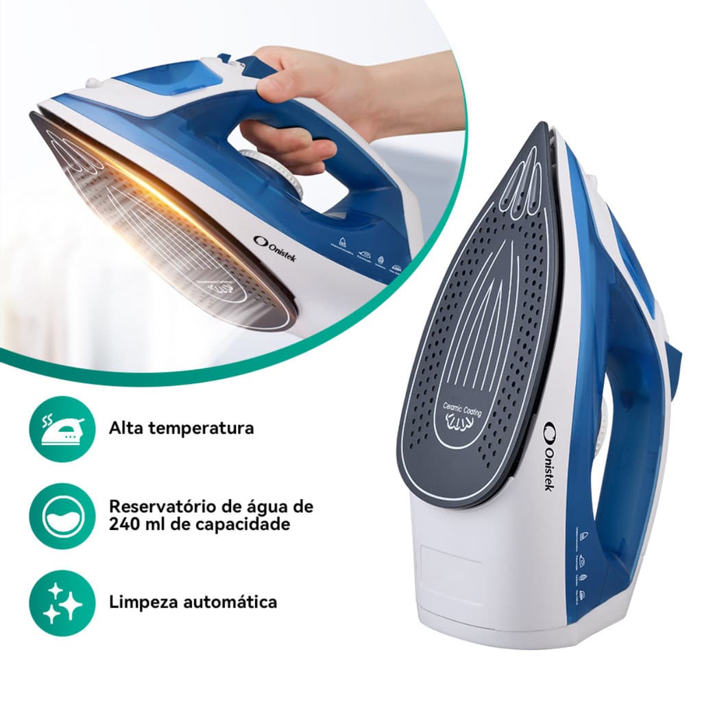 Ferro de Passar a Vapor Onistek ON-PR906 Bivolt 1200/2000W