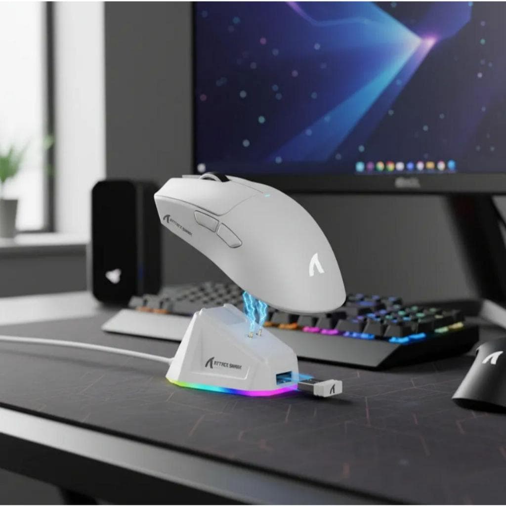 Mouse Gamer Attack Shark X11 Bluetooth Sem Fio RGB Profissional