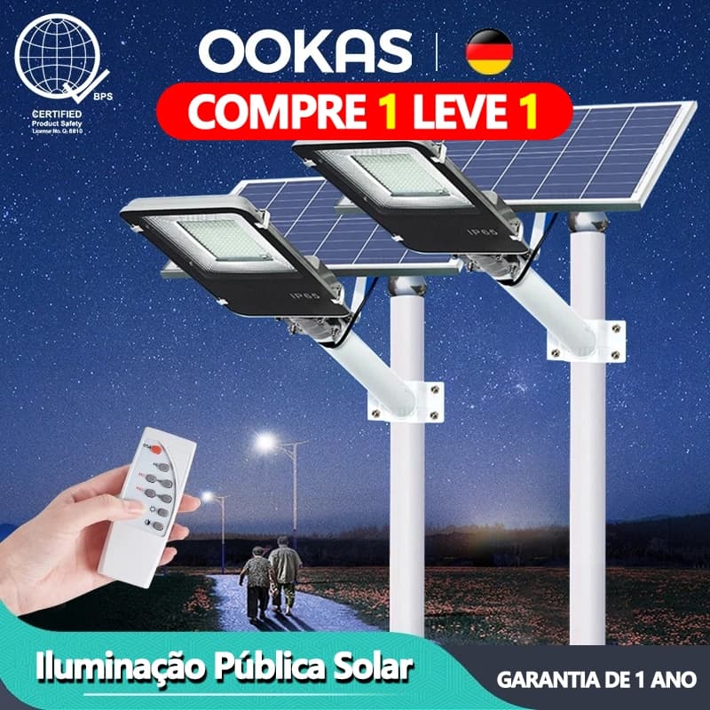 OOKAS Luminária 150000W luz Solar LED Iluminação Pública Extragrandes À Prova D'água IP67
