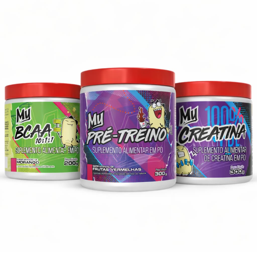 Kit BCAA  + Pré-Treino + Creatina  - My Suplementos
