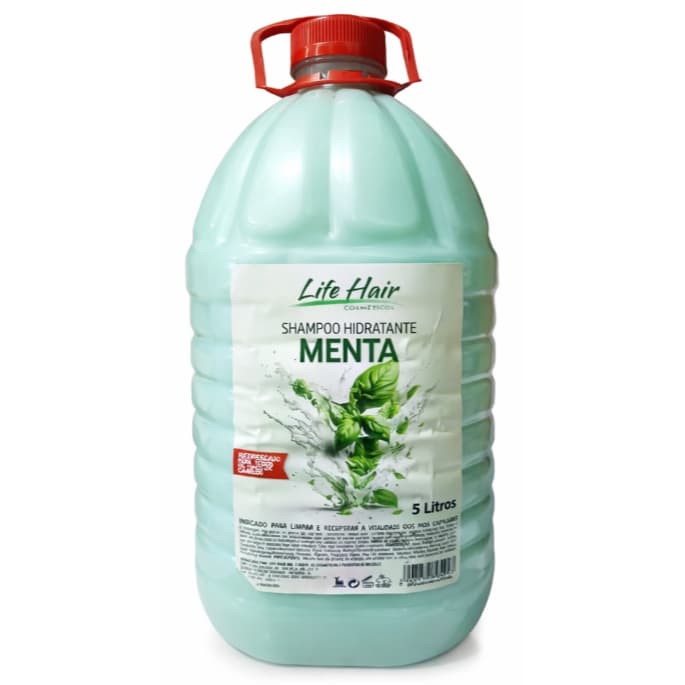 Shampoo Hidratante Menta Life Hair 5Litros