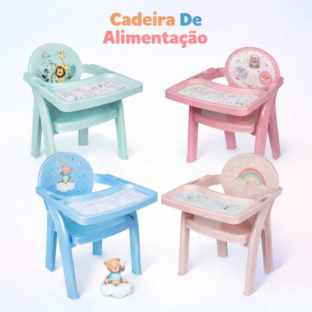 Cadeira Infantil Poltrona Infantil Com Bandeja Para Colorir Alimentação Do Bebê Portatil