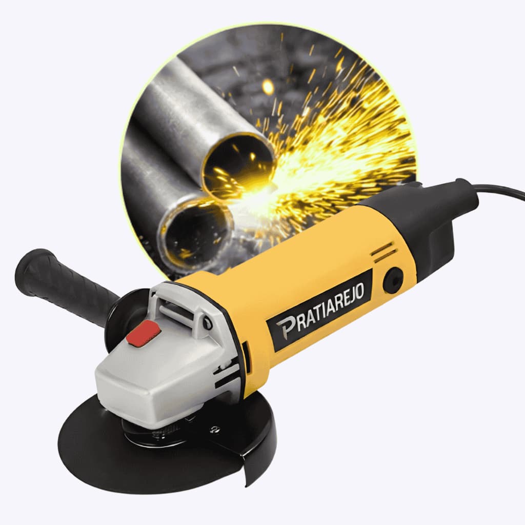 Esmerilhadeira Lixadeira Angular 110V Amarelo Elétrica 800w Profissional 115mm 1100rpm