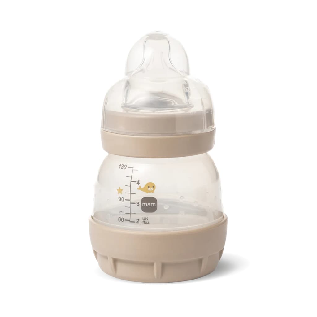 Mamadeira 130ml Easy Start Bege Bico 0 meses MAM