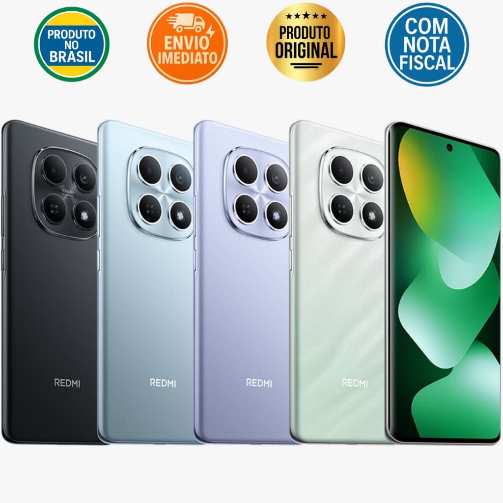 Celular Xiaomi Redmi Note 15 4G, Tela Amoled 6.77", Câmera 108MP, Global, Original Com Nota Fiscal