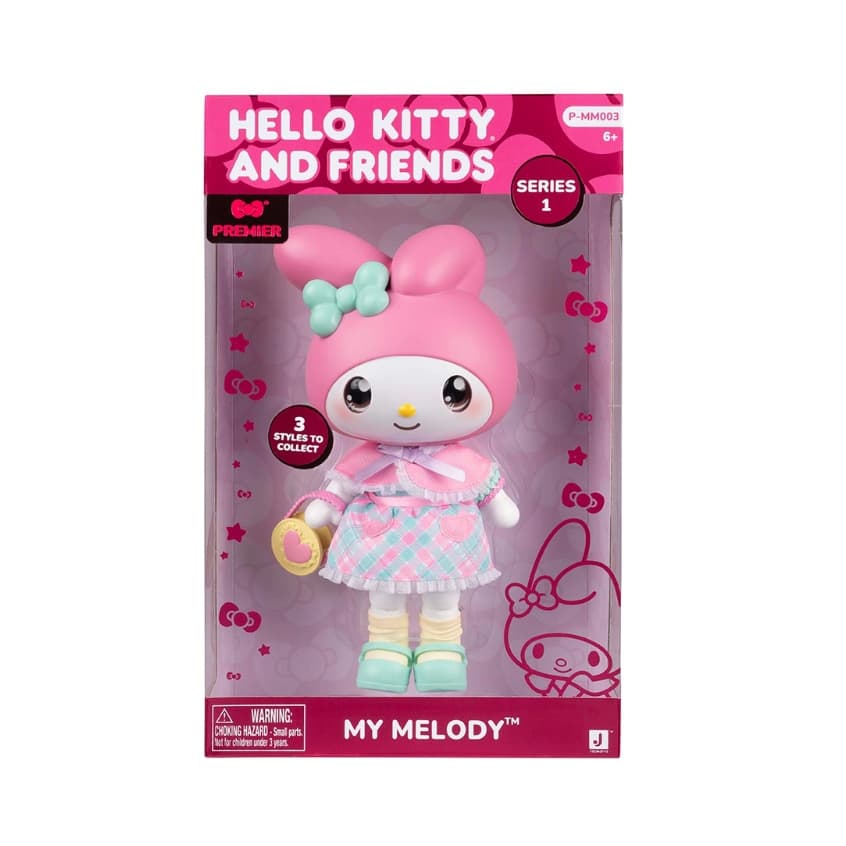 Boneca Articulada My Melody de 20cm + Acessórios Hello Kitty