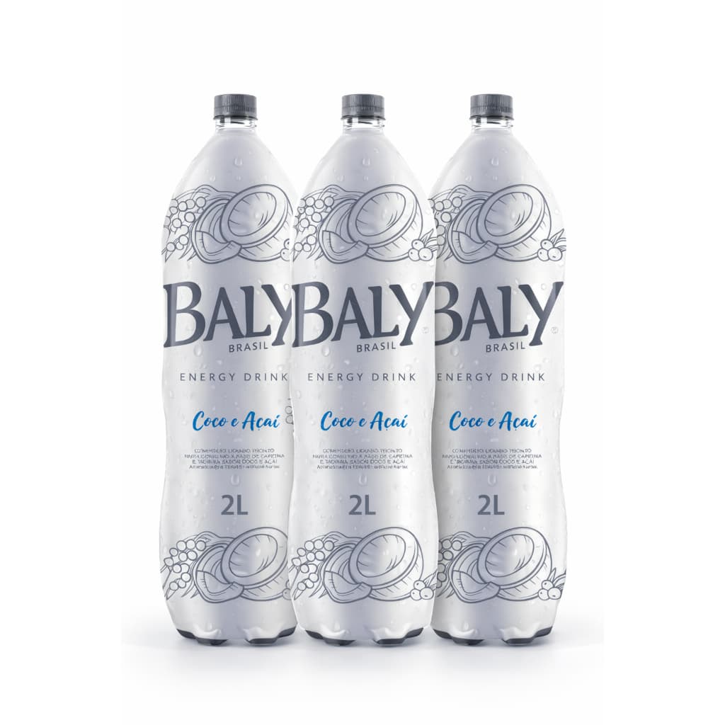 Energético Baly Coco e Açaí 2L - Kit C/ 3 Unds