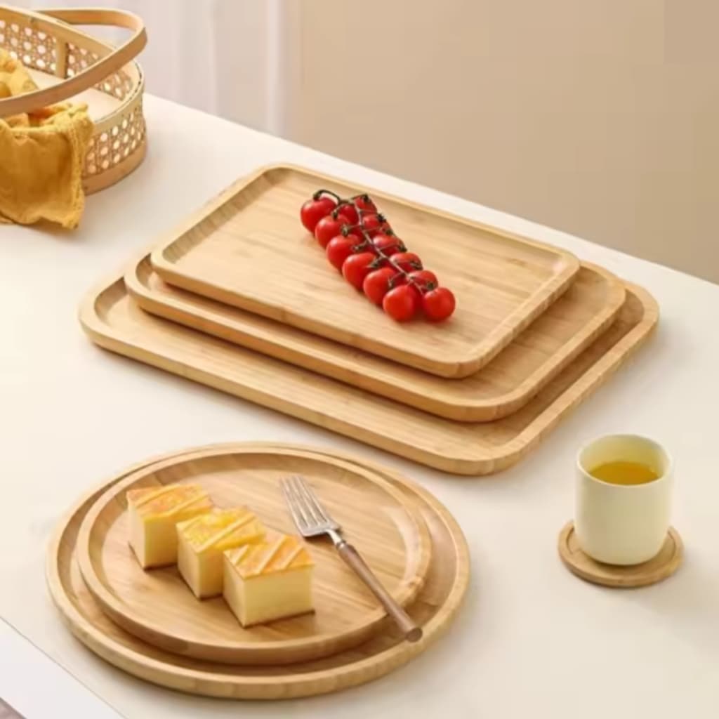 Kit 3 Bandeja Redondo Decorativa Para Café Chá Petisqueira Condimentos Casa Cozinha Mesa Posta