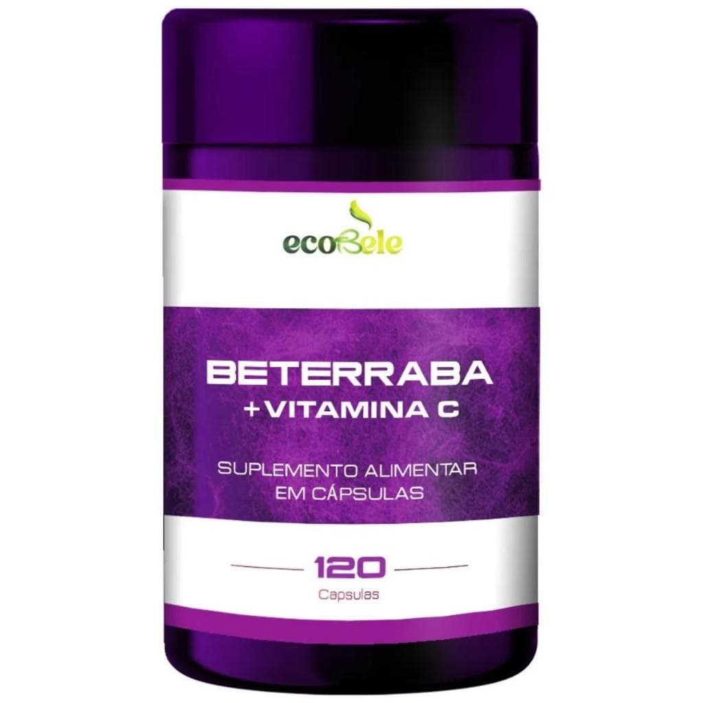 Suplemento Beterraba + Vitamina C - 120 Cápsulas | Pré-Treino Natural, Energia e Imunidade