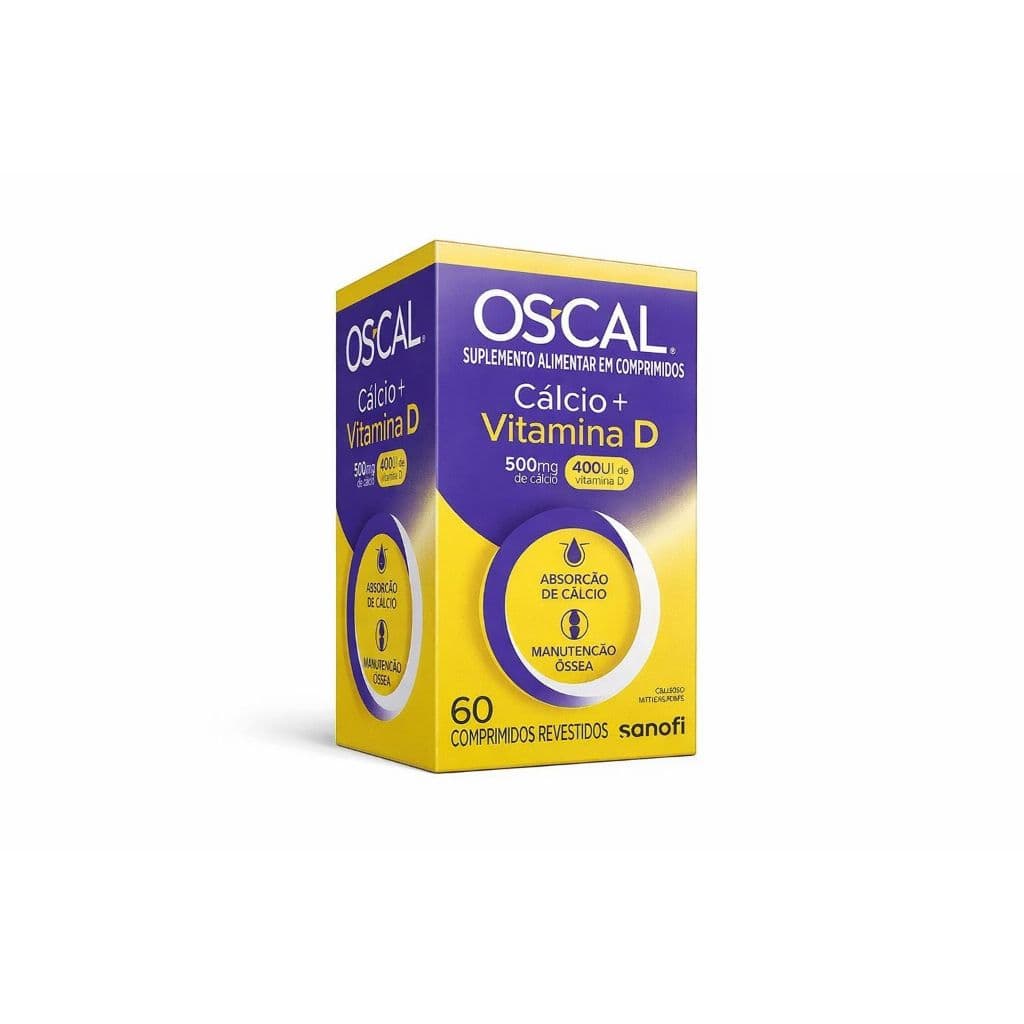 Suplemento Alimentar Os-Cal D Cálcio 500mg + Vitamina D 400UI 60 Comprimidos