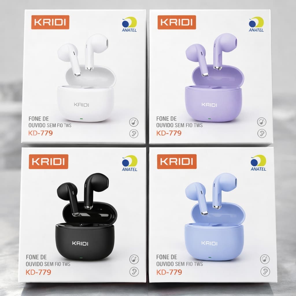 Fone de Ouvido Sem fio Bluetooth  novo Kaidi KD-779