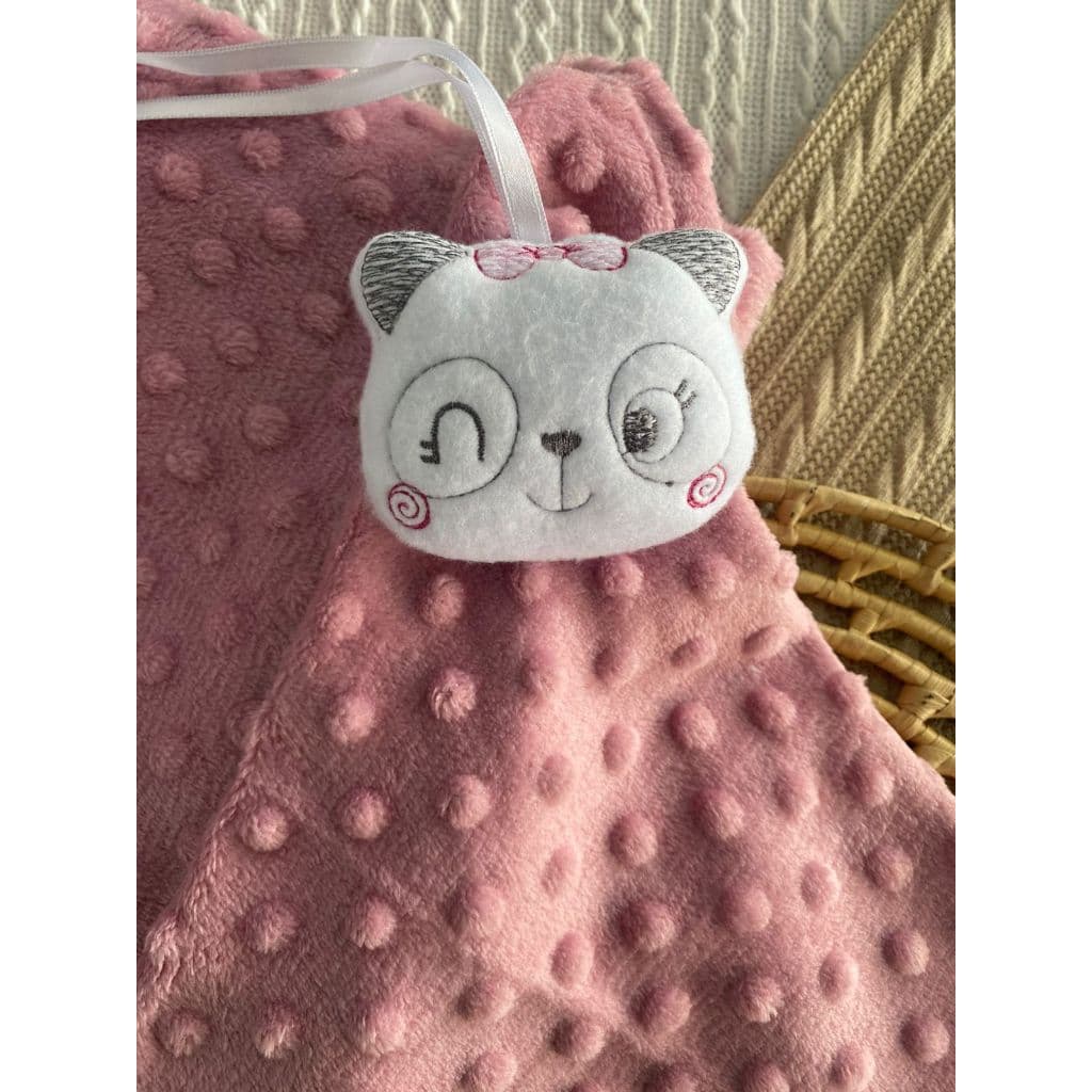 Kit Manta Pipoquinha Bebê 80x90 + Naninha Ursinho 25x25 Enxoval Menino Menina