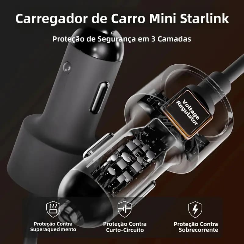 🚗⚡ Carregador Veicular WU-F009 – Energia Rápida no Seu Carro
