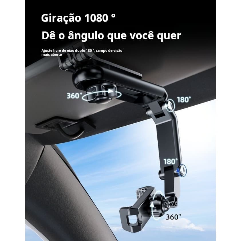 Suporte De Celular Carro Articulado Na Viseira Solar -Aumente a segurança ao dirigir