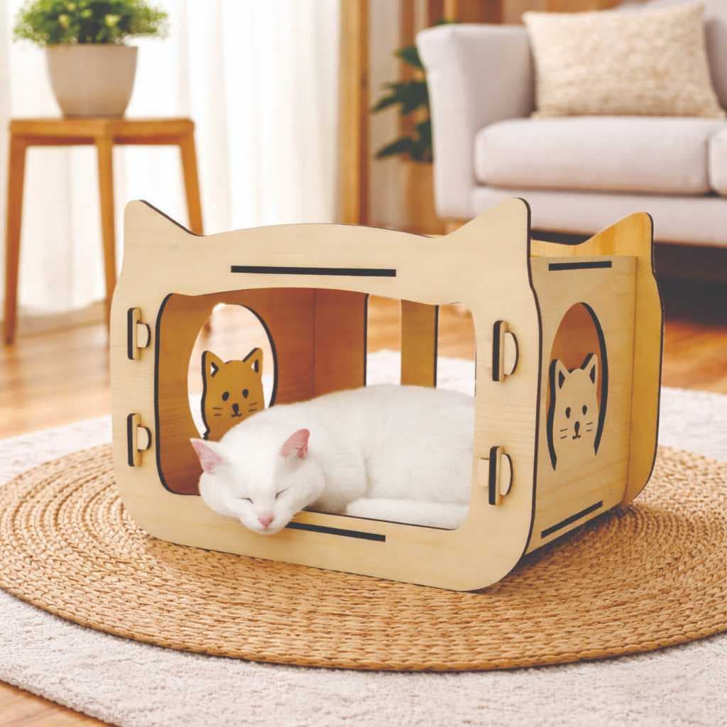 Casinha de Gato Caminha Pet Cama para Pet Montavel e Desmontavel