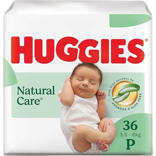 Huggies Fralda Descartável Premium Natural Care P 36 Unidades