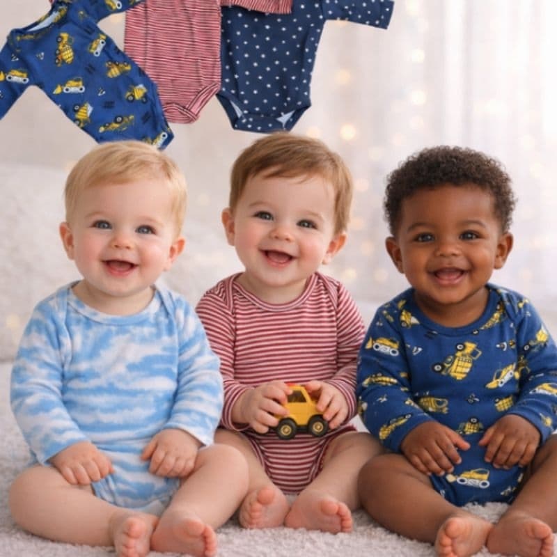 Kit  3 body de bebê em malha suedine 100/%algodão rouoa de bebê de algudão body infantil bori  estampado bebê enxoval